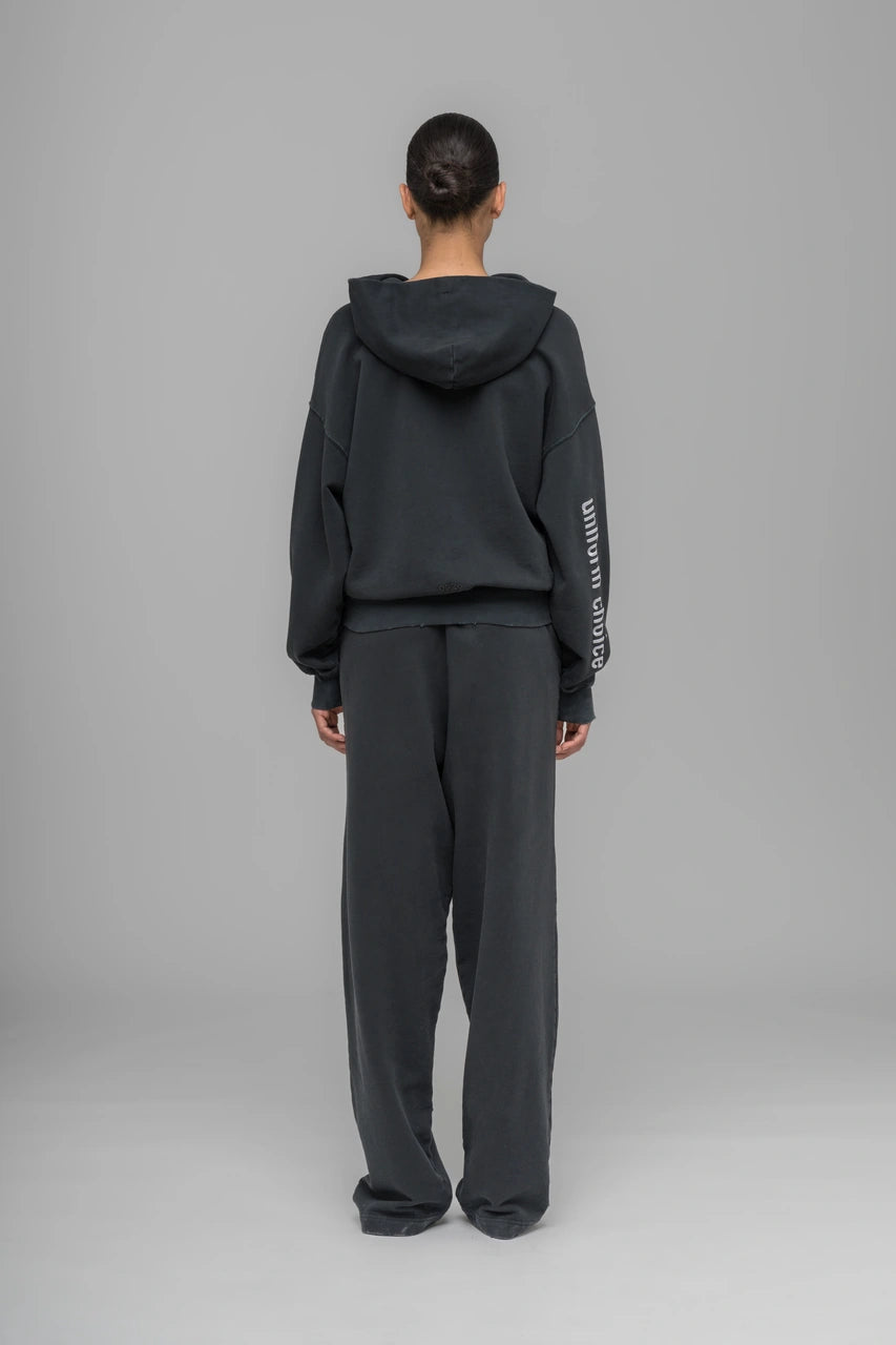 ''Routine'' Zip Hoodie - Faded Black