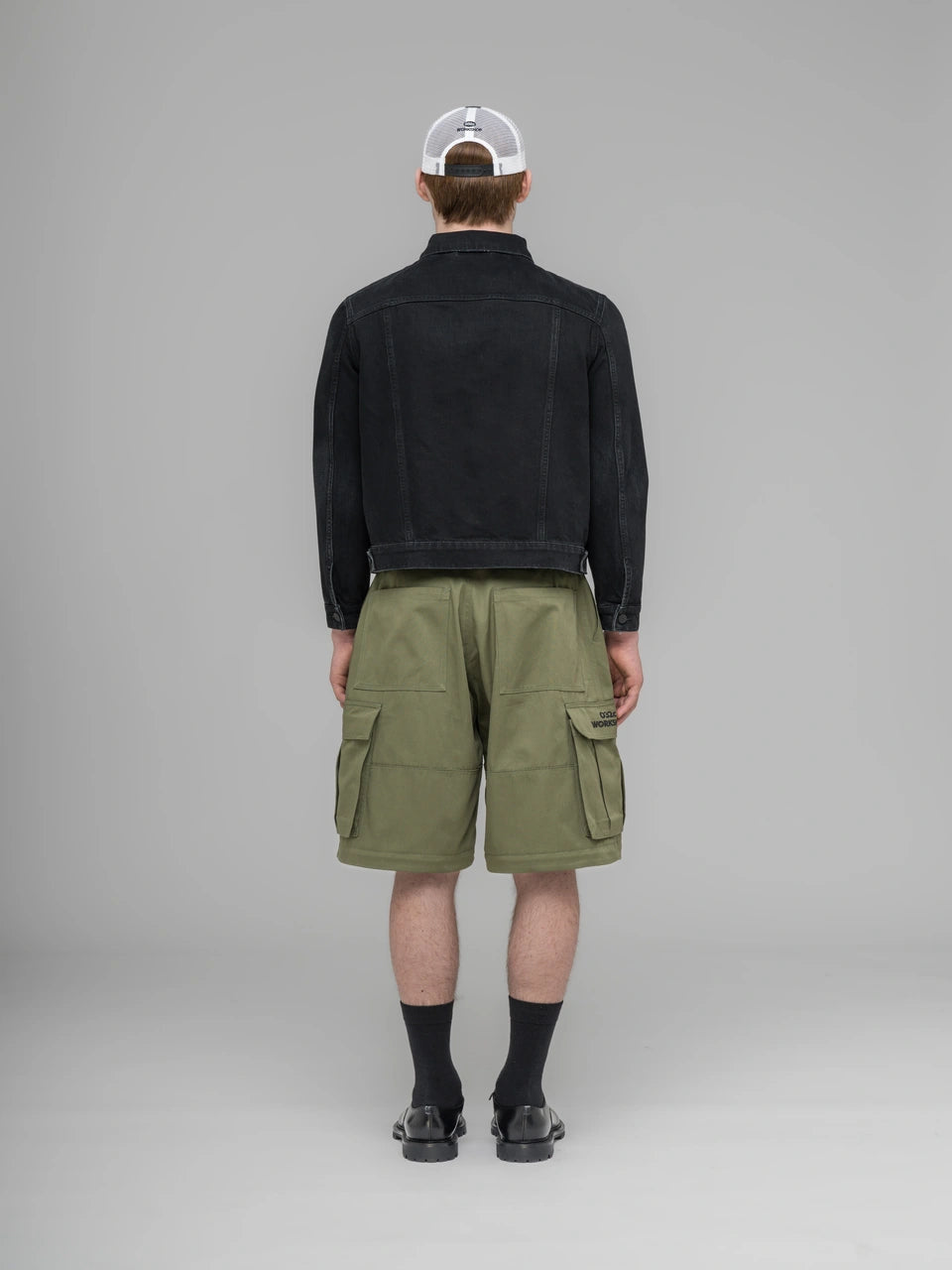 ''Down To Earth'' Boxy Denim Jacket - Washed Black