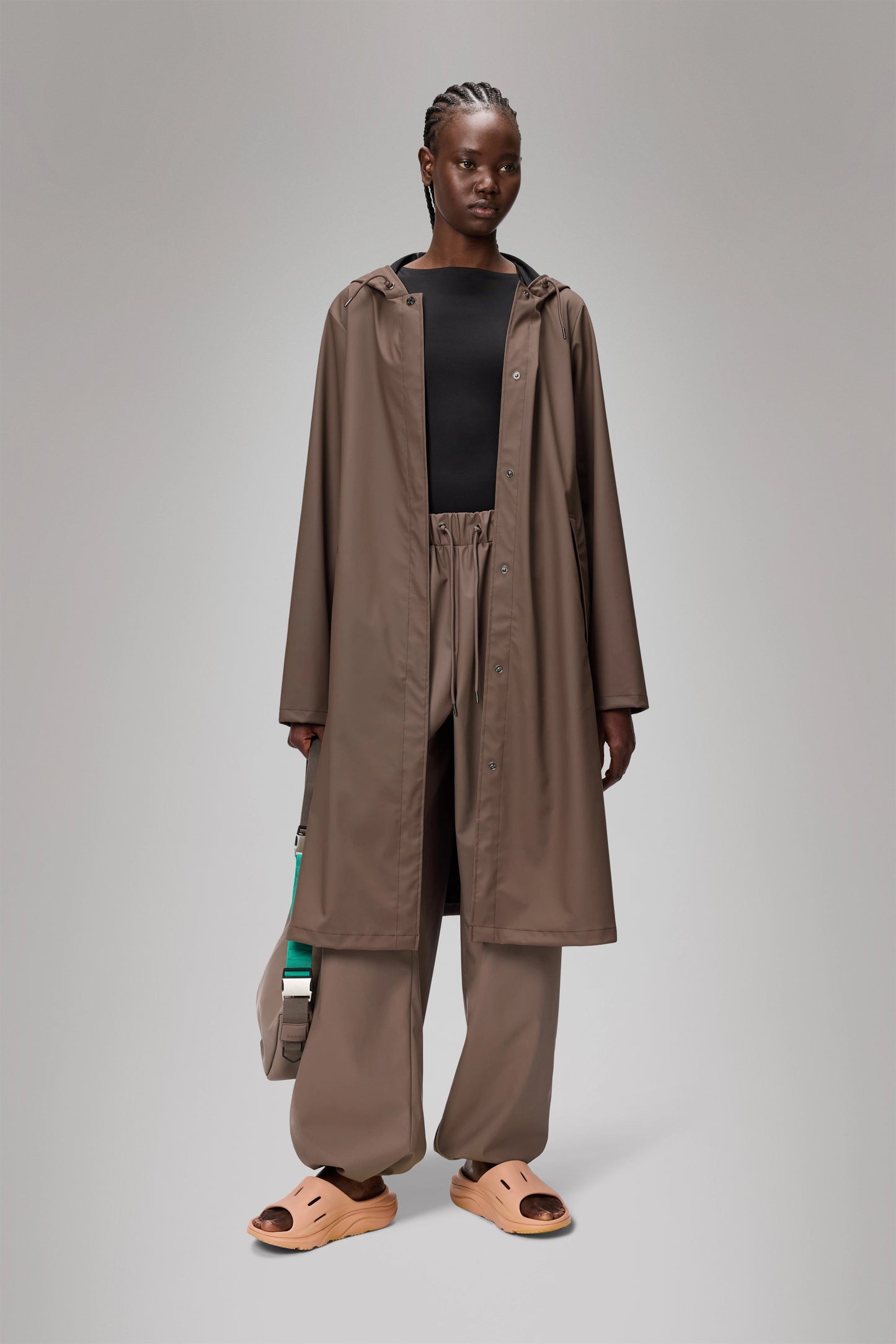 Veste A-line plus longue en W - Nuit