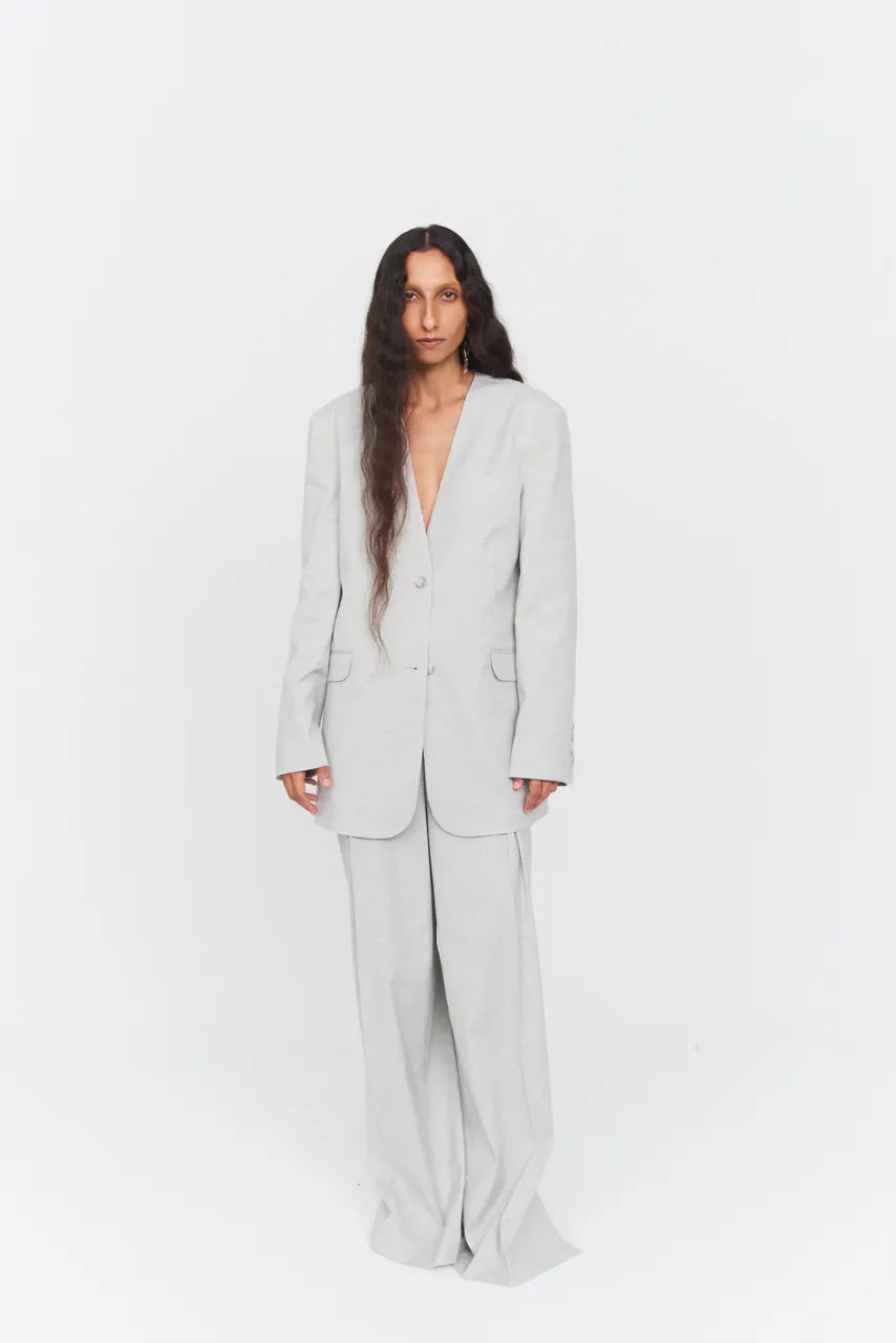 Gabriel Wide Pants - Light Grey
