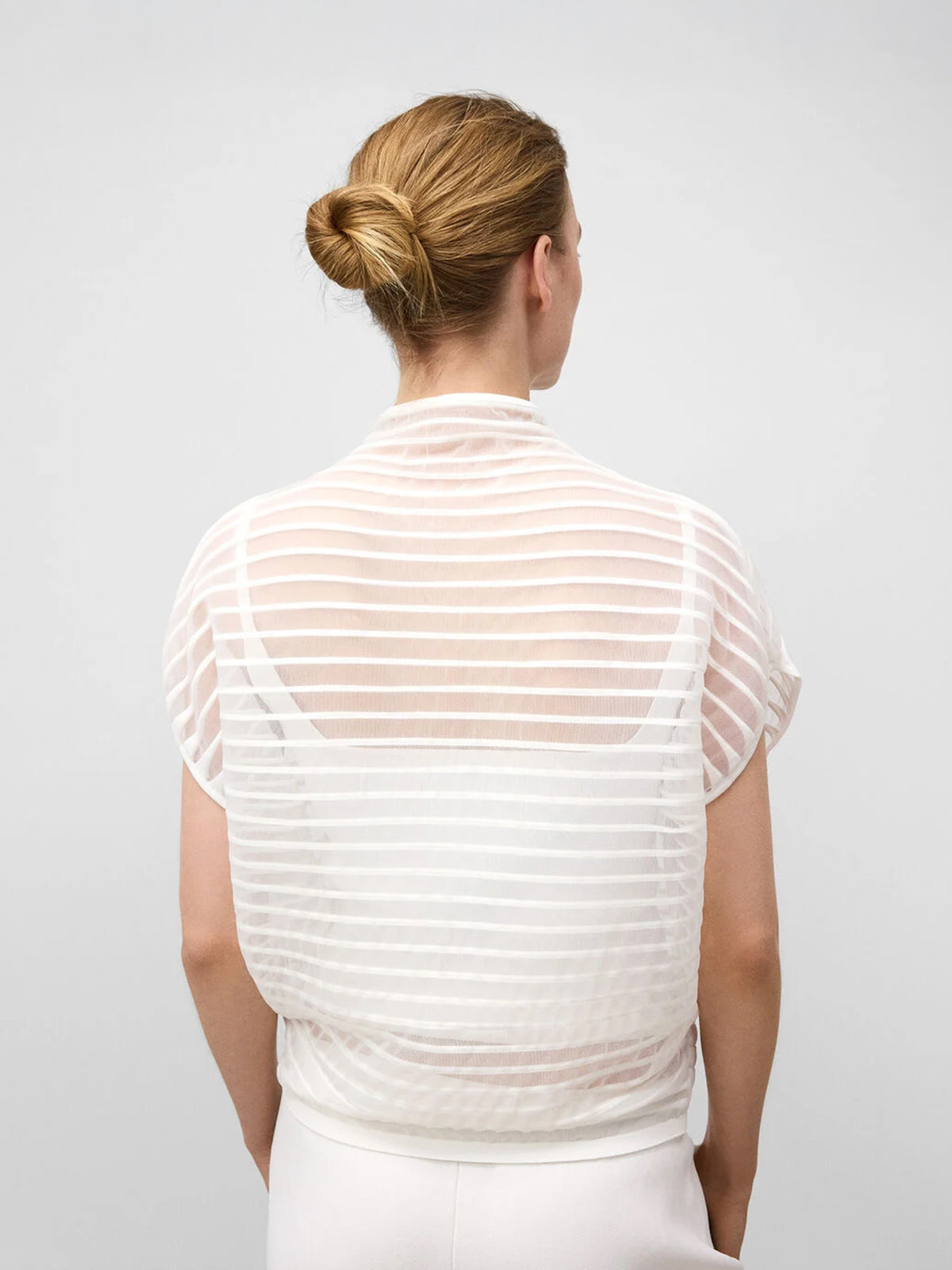 Sheer Striped Sweater Women
