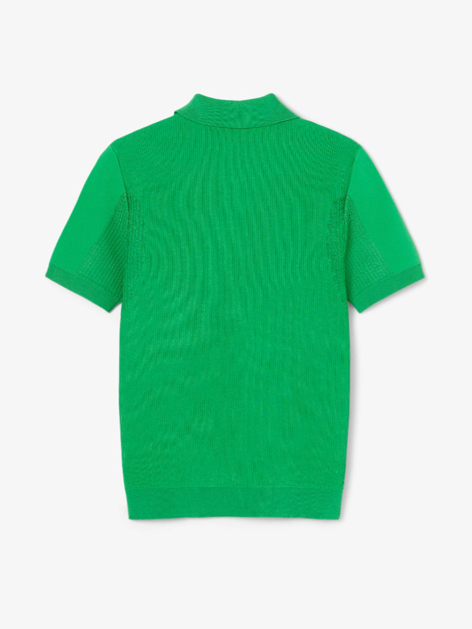 Knitted Tennis Polo - Calathea / White