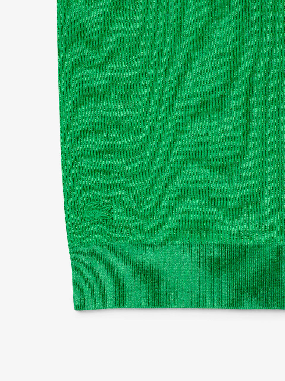 Knitted Tennis Polo - Calathea / White