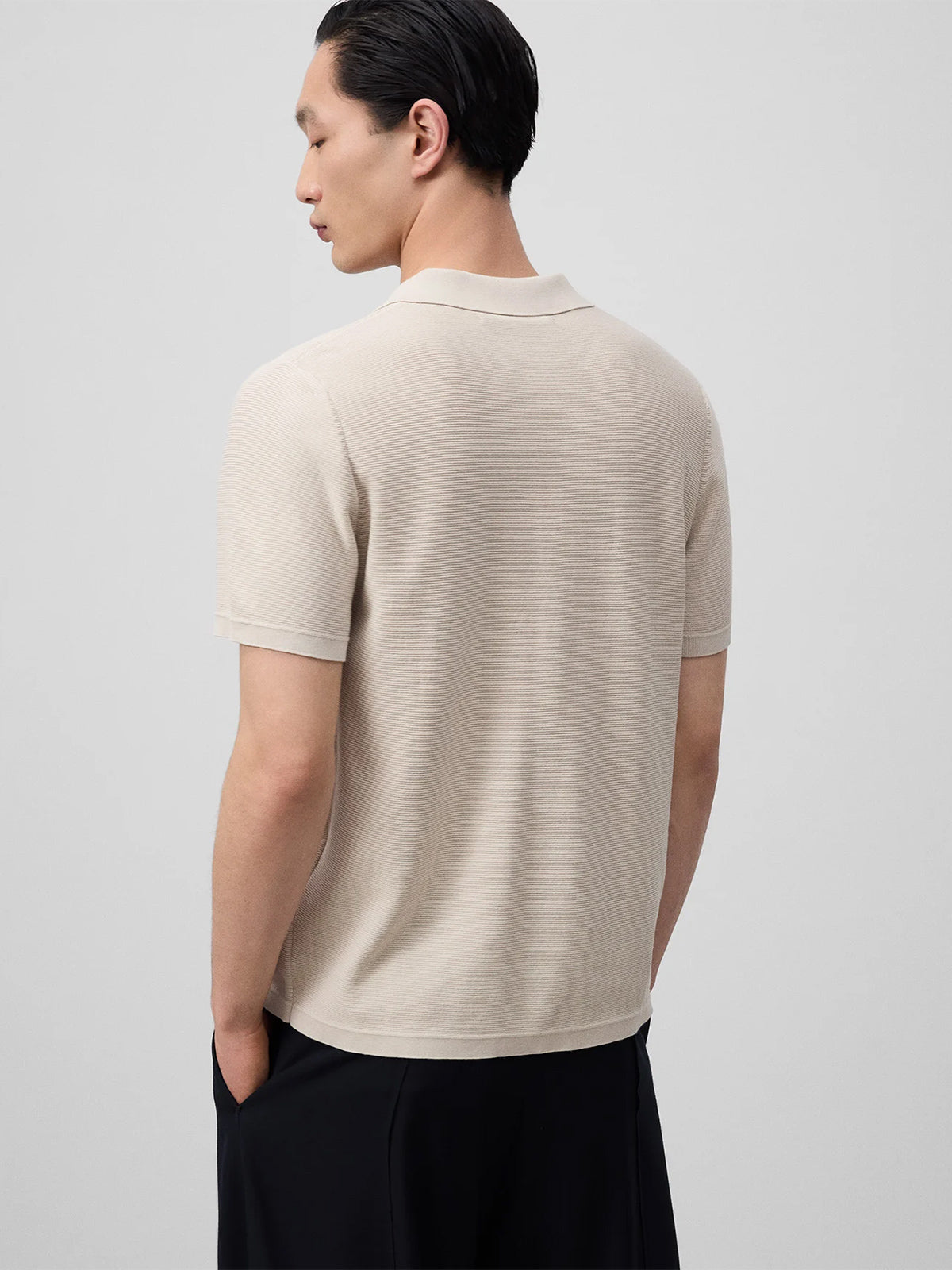 Knit-Polo - Natural