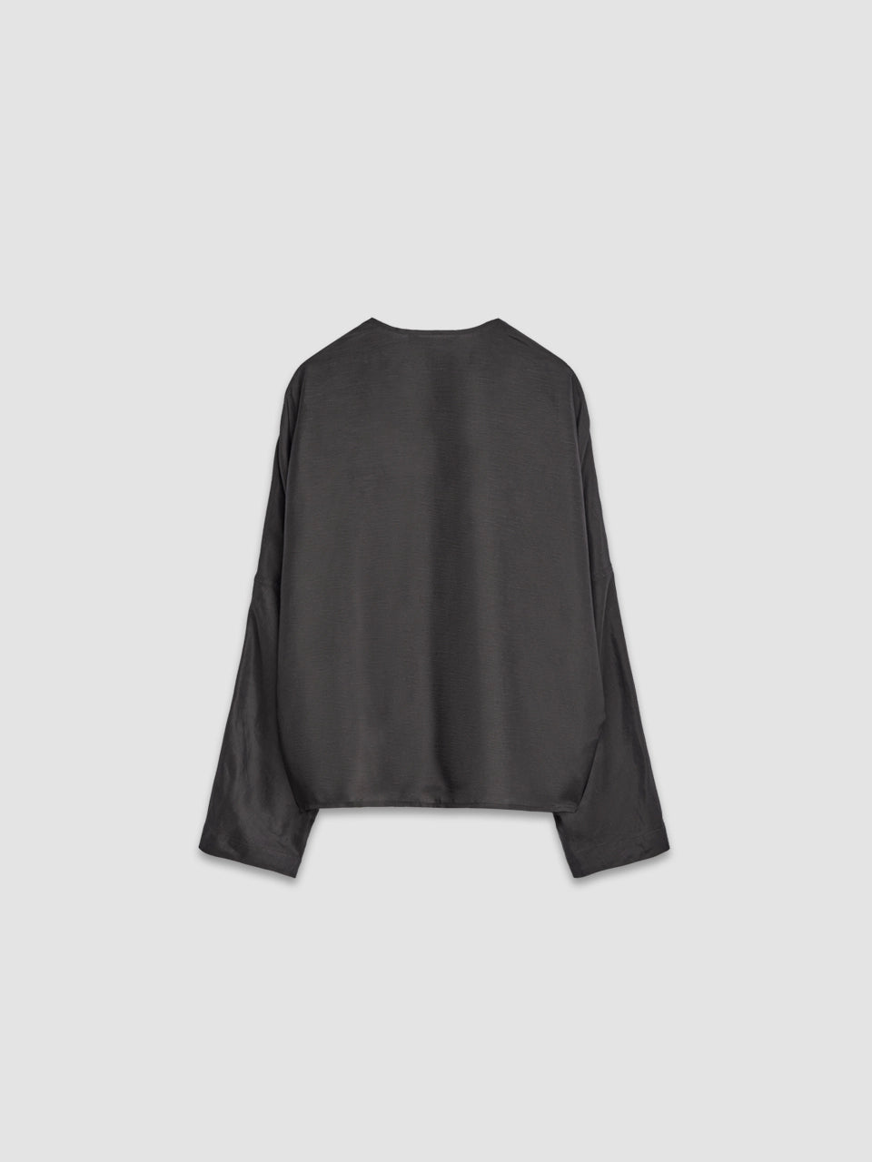 Linen Mix Overshirt - Dark Grey