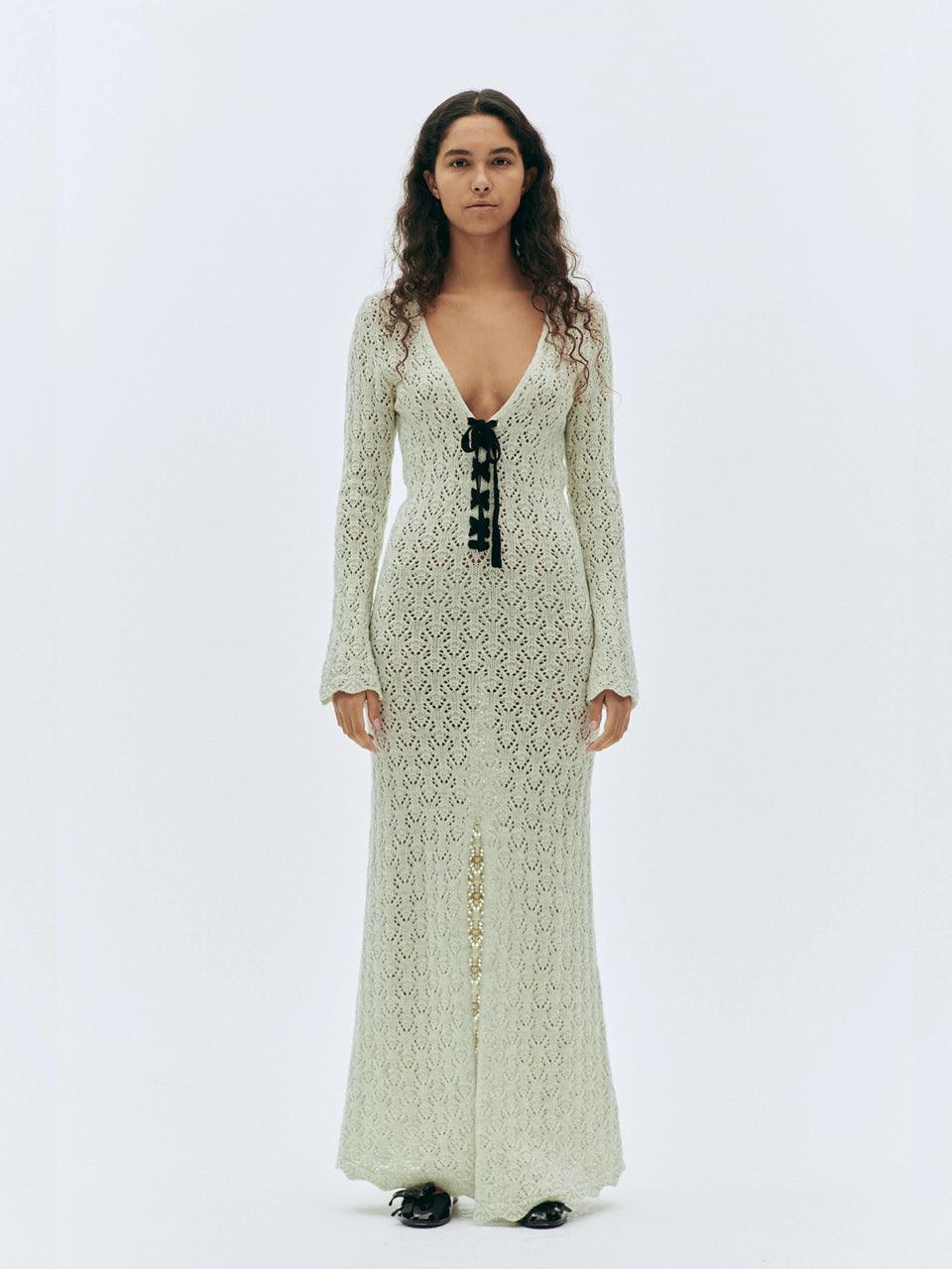 Canada Crochet Dress - Oatmeal - ect.studio