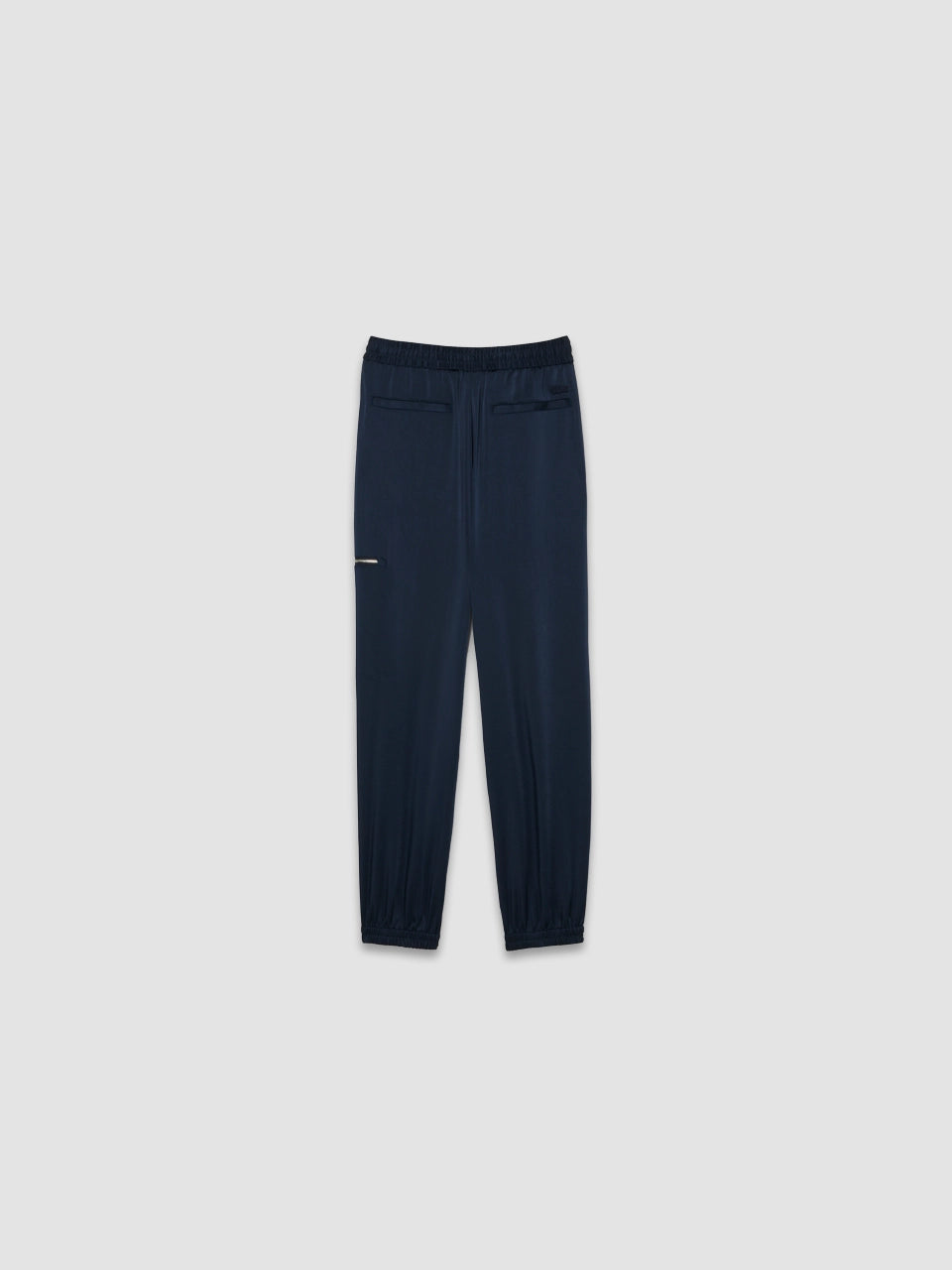 Fluid Pants with Zipped Pocket - Navy Blue