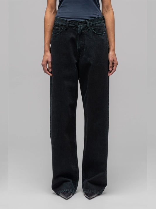 Jean coupe ample ''GOYA'' - Vert de mer surteint