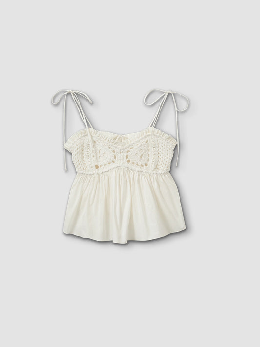 Kirsten Crochet Top - White