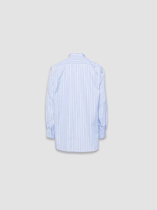 Chemise en tissu piqué pour homme - Rayures bleues