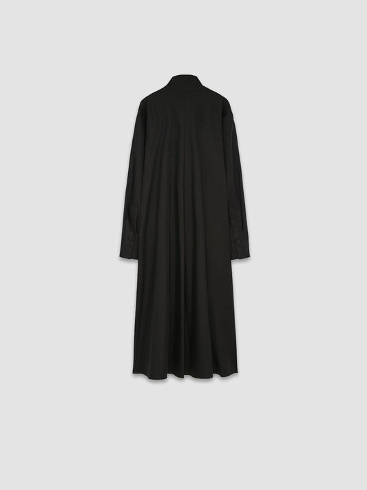Midi Shirt Dress - Black