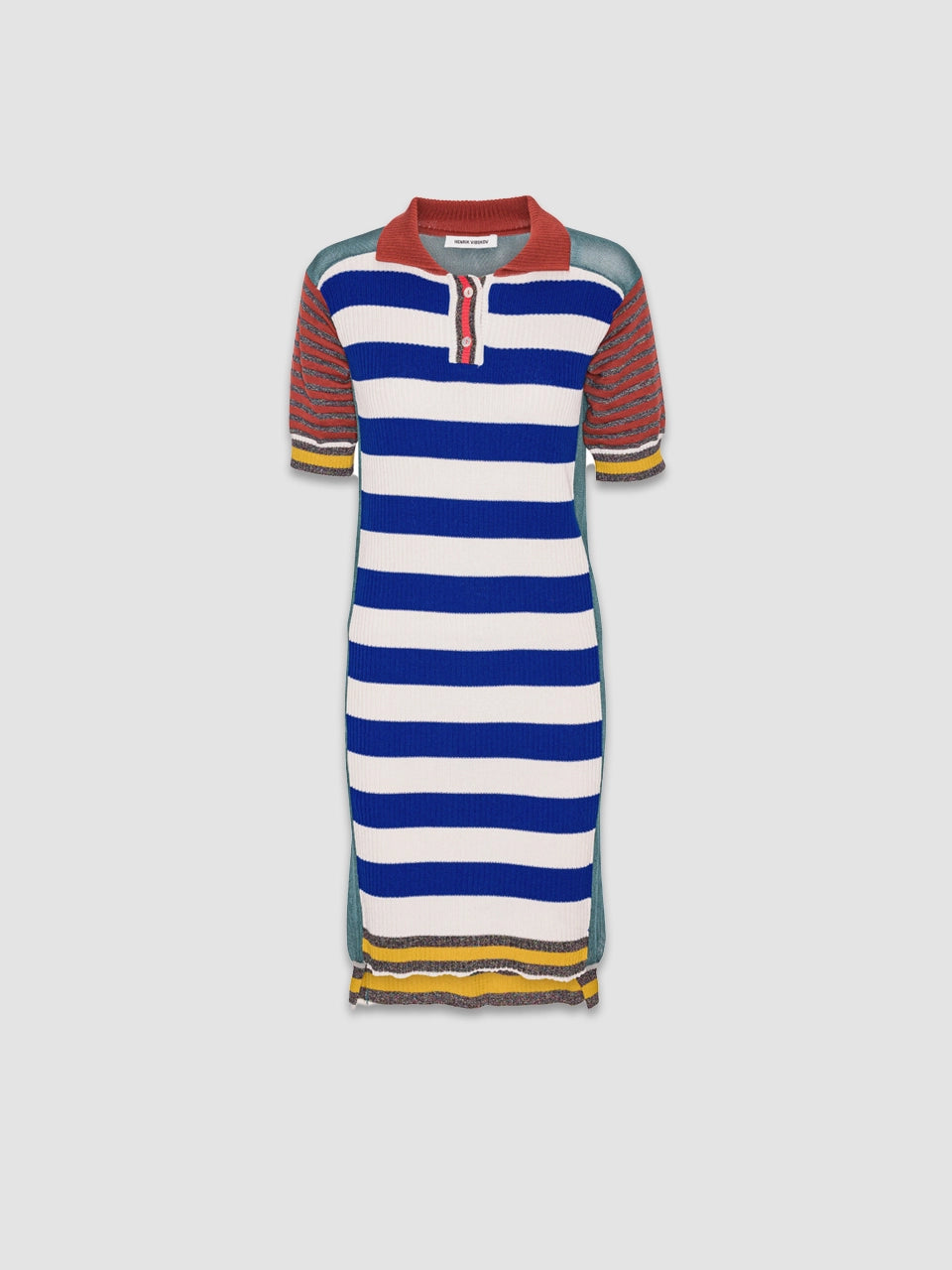 Mix Polo Dress - Teal Mix