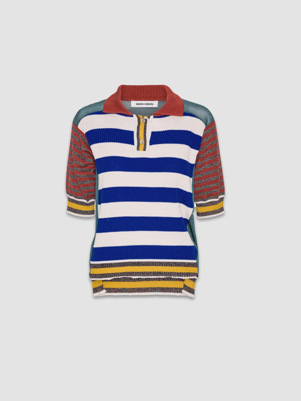 Mix Polo Top - Teal Mix