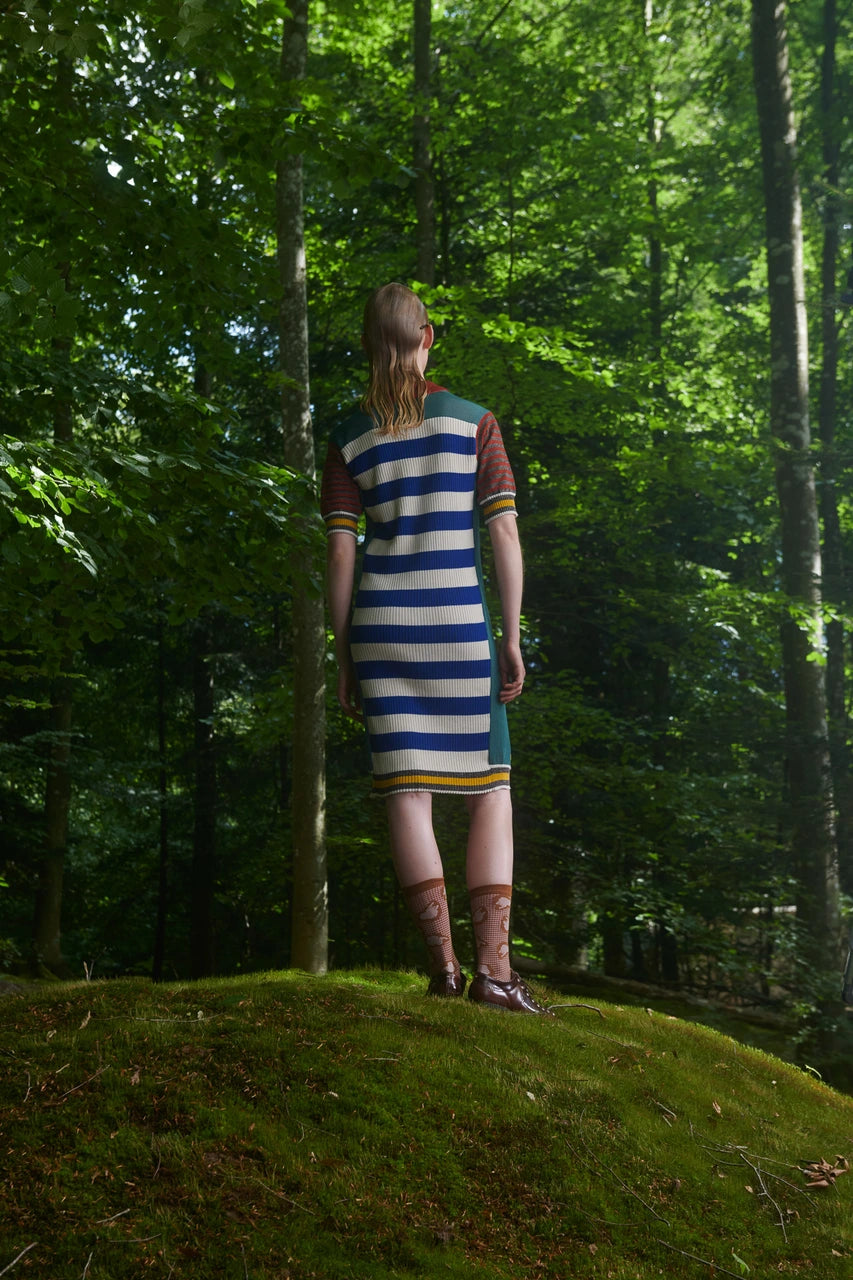 Mix Polo Dress - Teal Mix