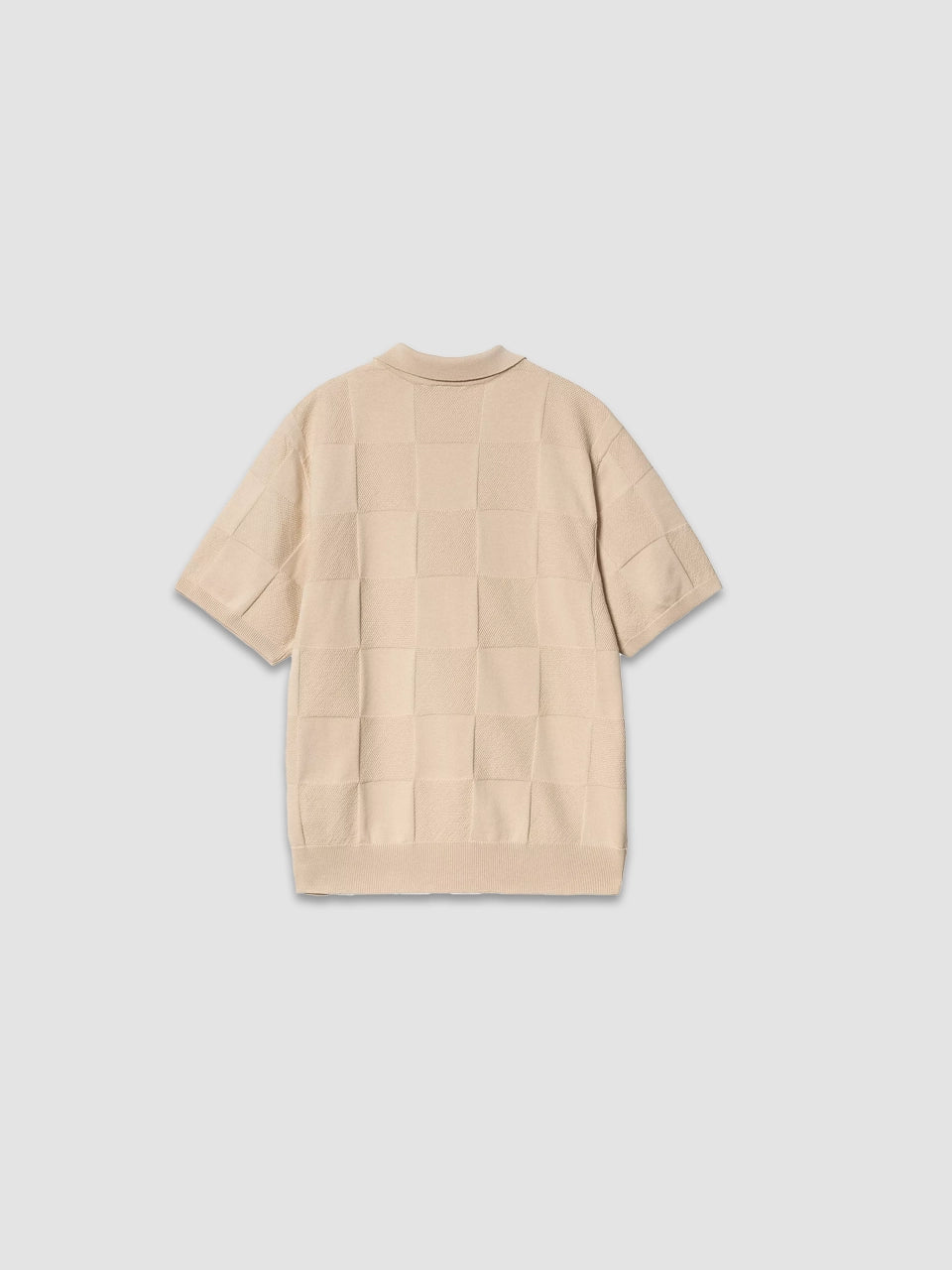 S/S Checker Polo - Fleur De Sel