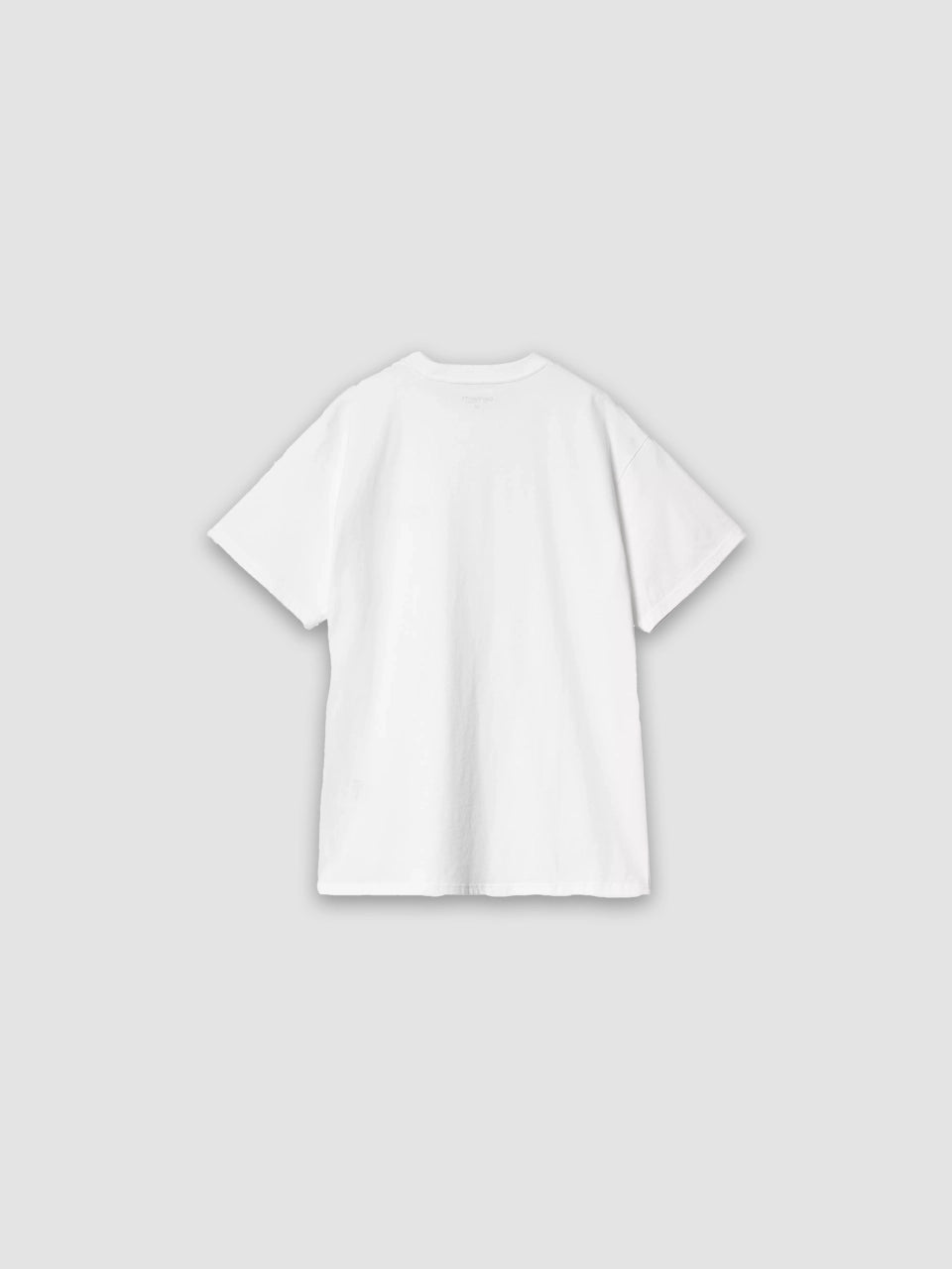 S/S Script Embroidery T-Shirt - White / Black