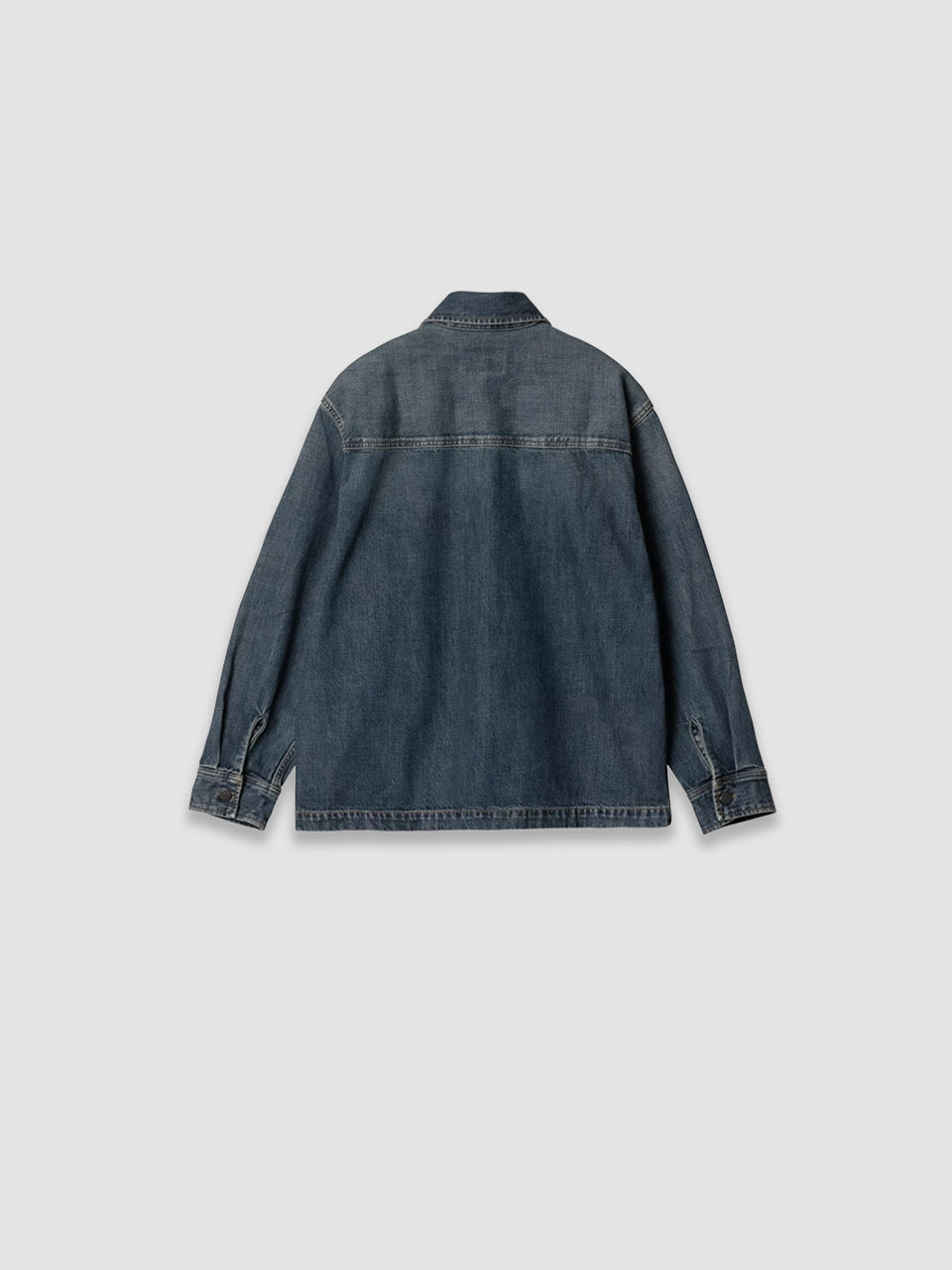 W' Lovilia Shirt Jacket - Blue, dirty used wash