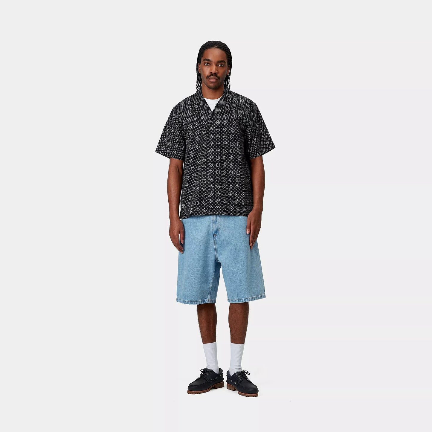 W' Brandon Short - Blue, Stone Bleached