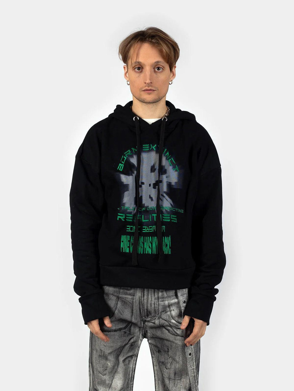 Contradicting Realities Hoodie - Black - Fine Chaos - ect.studio