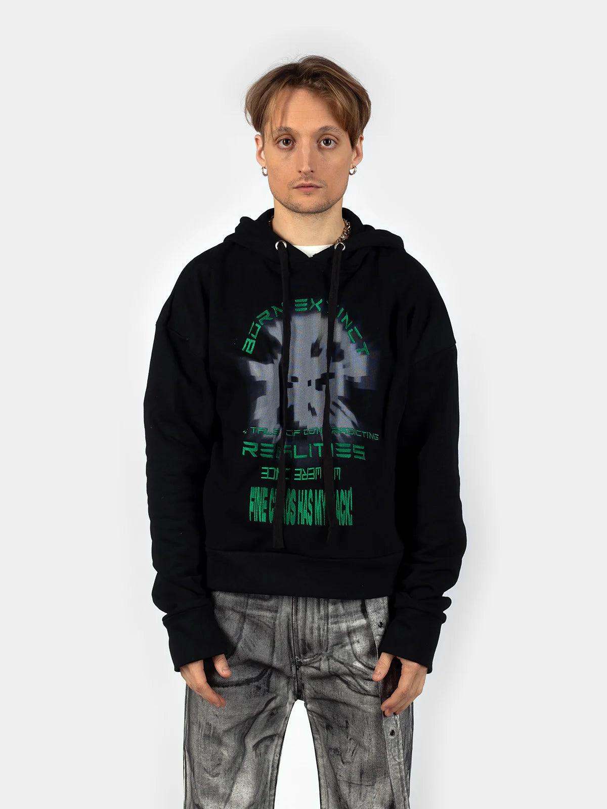 Contradicting Realities Hoodie - Black - Fine Chaos - ect.studio
