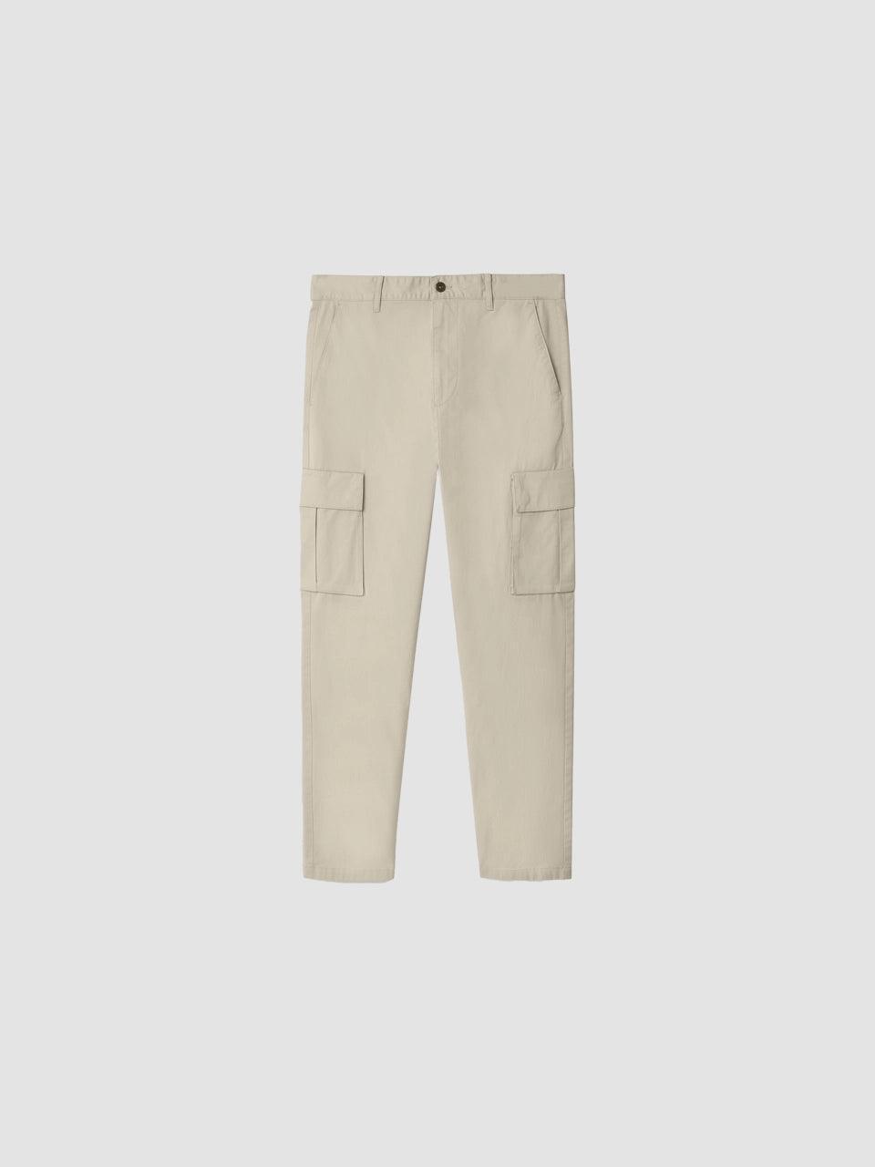 Cotton Cargo Trousers - Ecru - Adolfo Dominguez - ect.studio