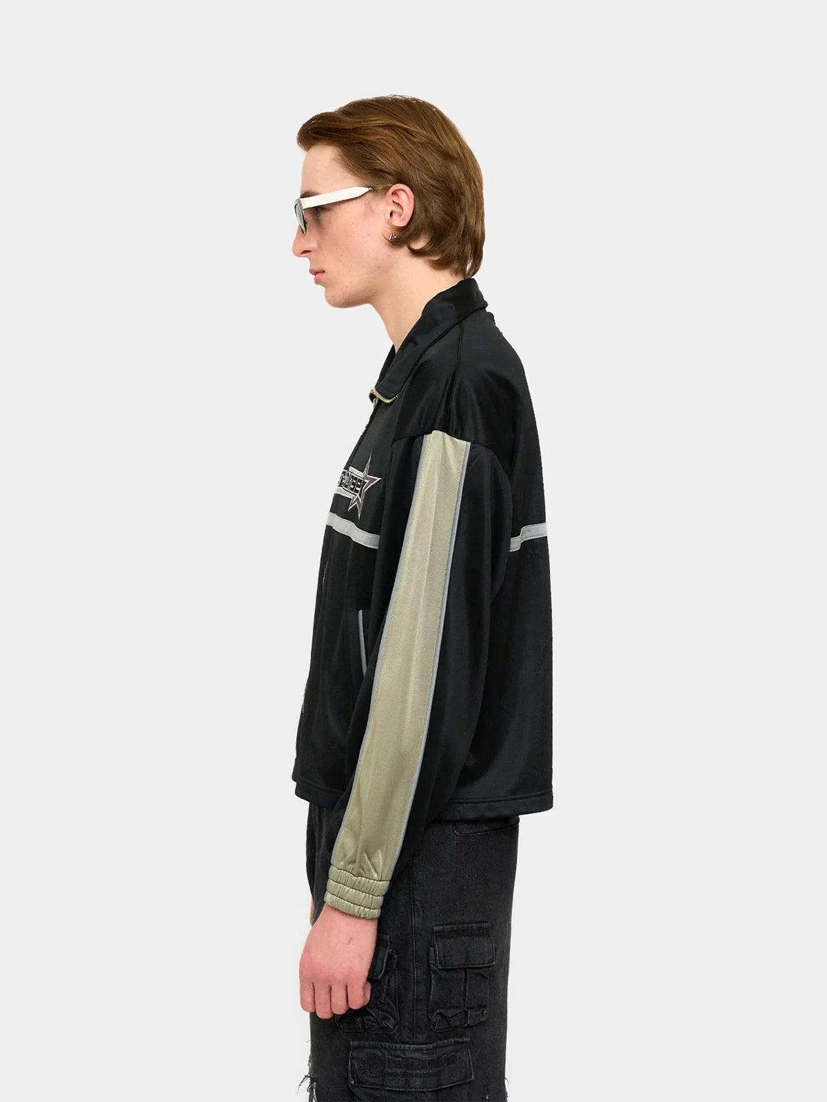 Dreamers Lounge Tracksuit Top - Black - Fine Chaos - ect.studio