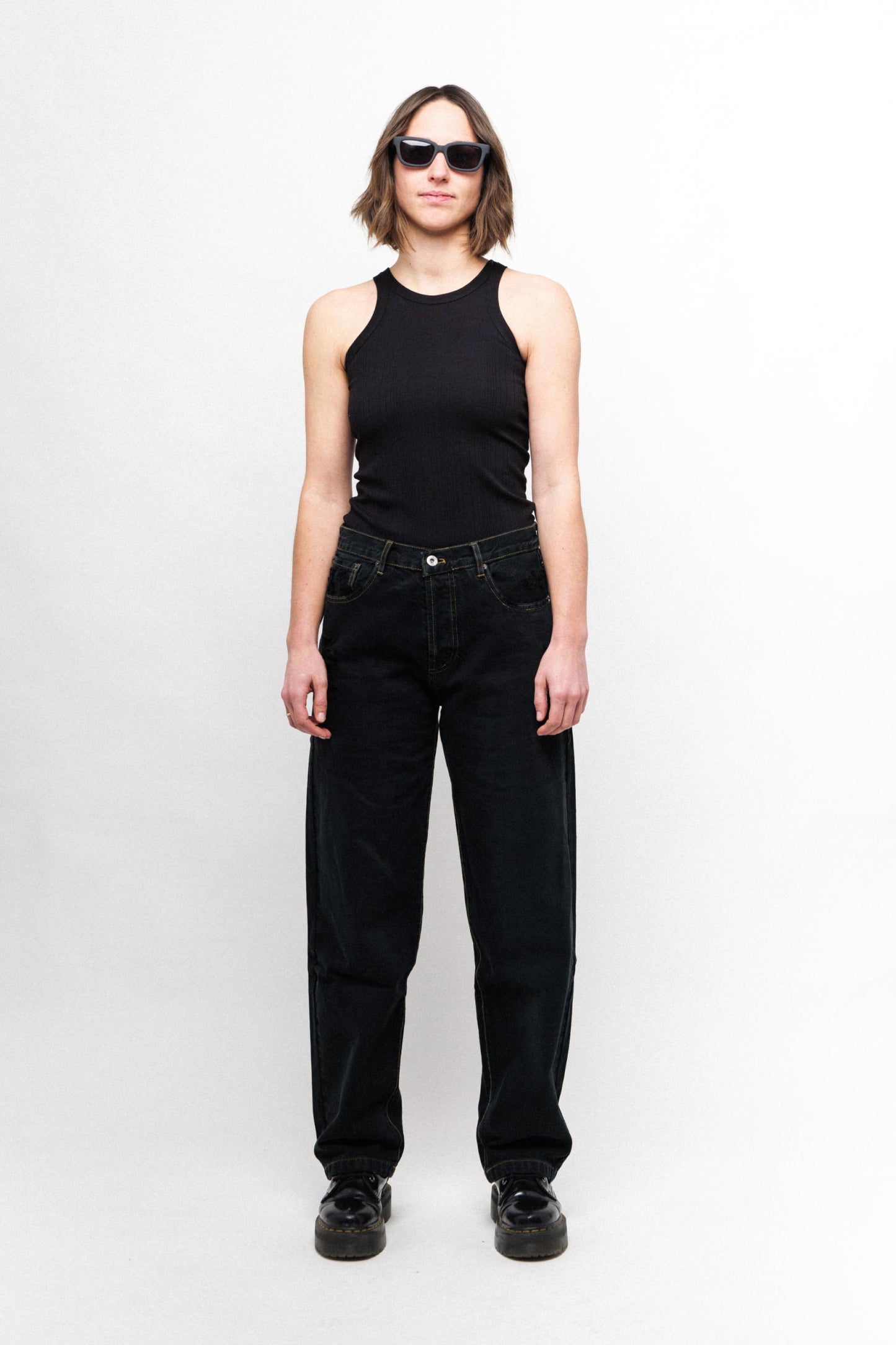 JEANS BOYFRIEND - BLACK - e.c.t. studio - ect.studio