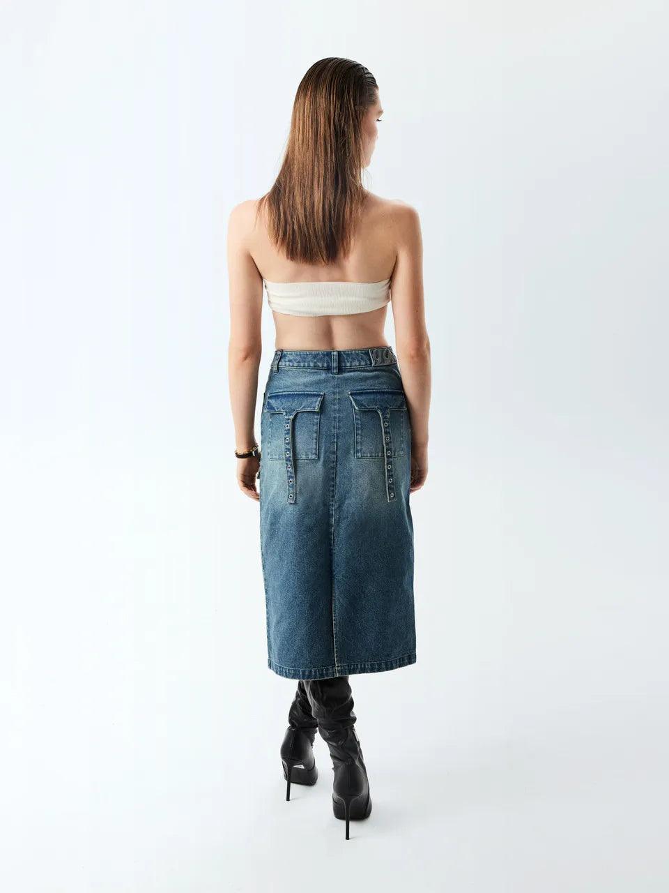 Midi Denim Skirt - 1999 The Studio - ect.studio