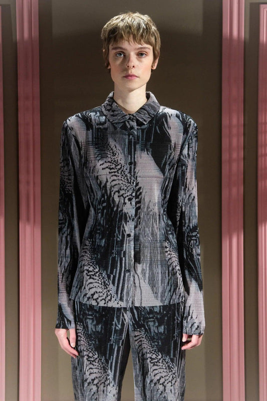 Silhouette Plisse Shirt - Beige Wing - Henrik Vibskov - ect.studio