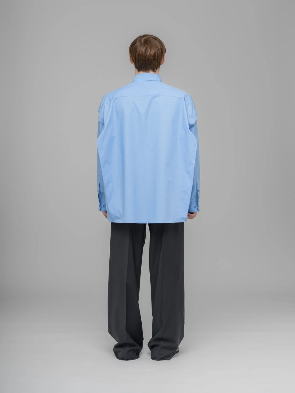 ''Please, Steam'' Oversized Shirt - Light Blue