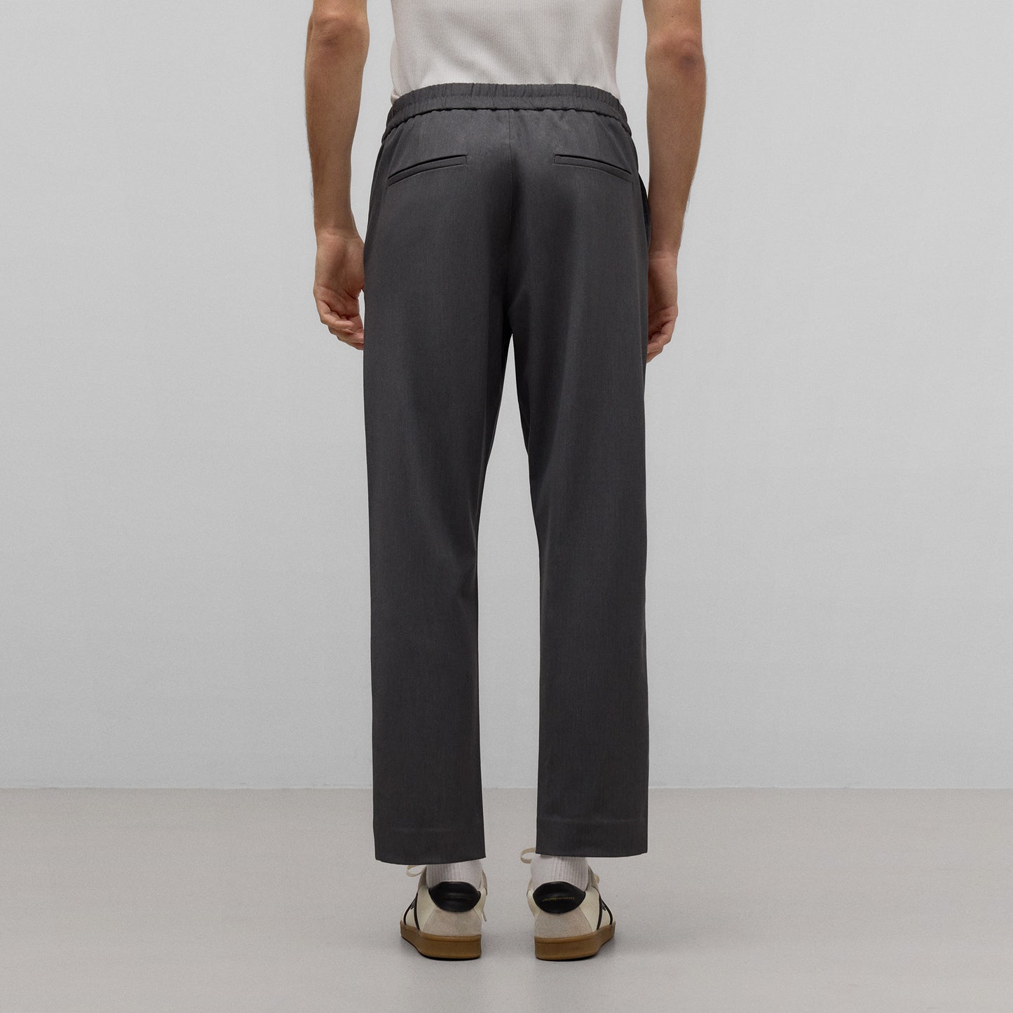 Straight Pants - Grey Melange