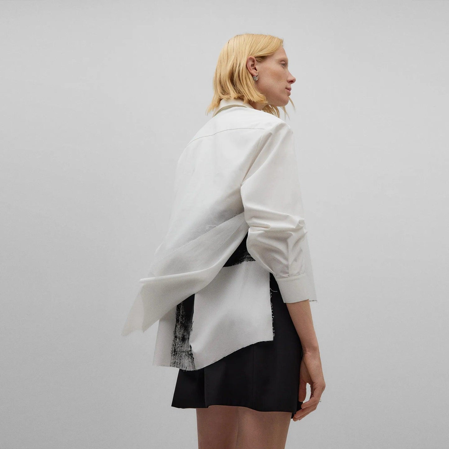 Asymmetrical Shirt - Offwhite - ect.studio