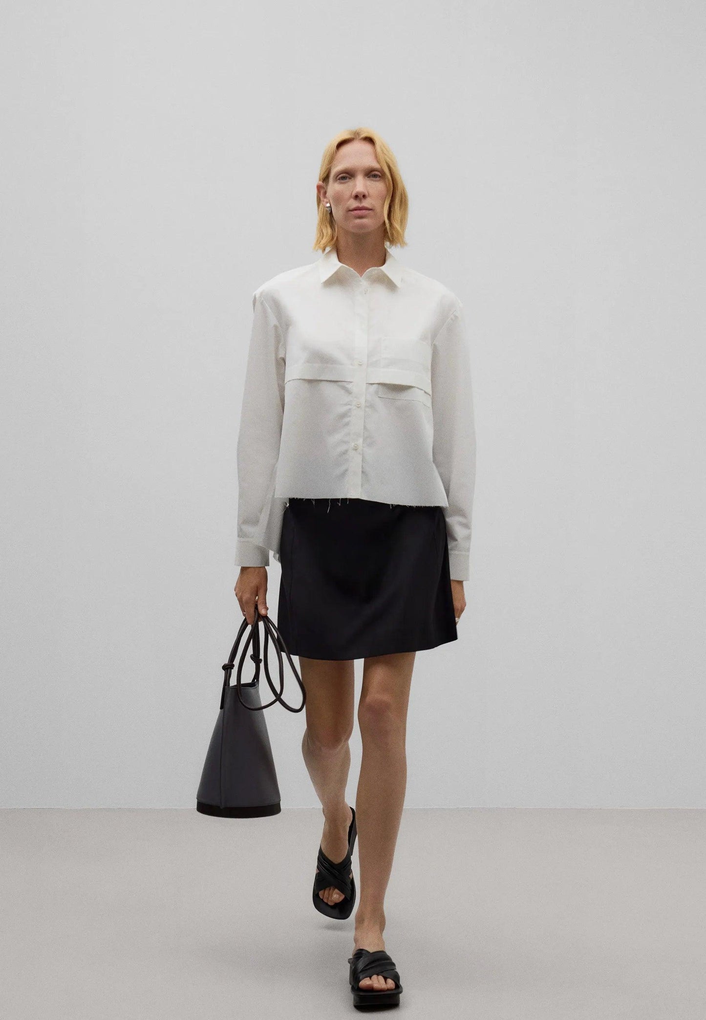 Asymmetrical Shirt - Offwhite - ect.studio