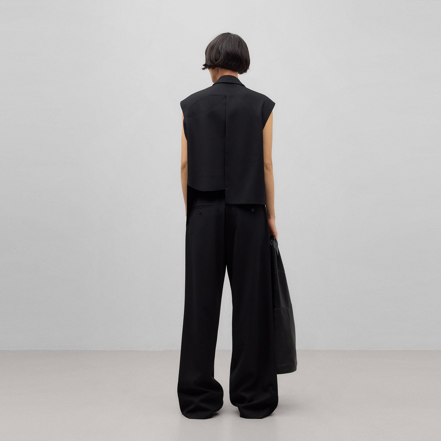 Asymmetrical Vest - Black