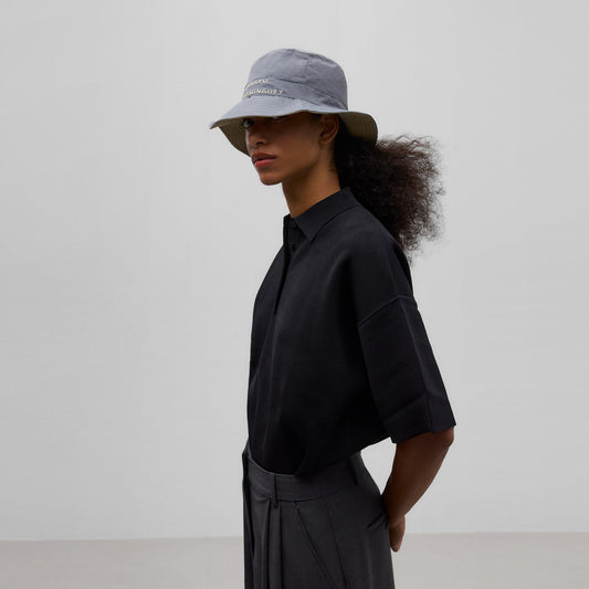 Reversible Water Repellent Bucket Hat - Dark Grey