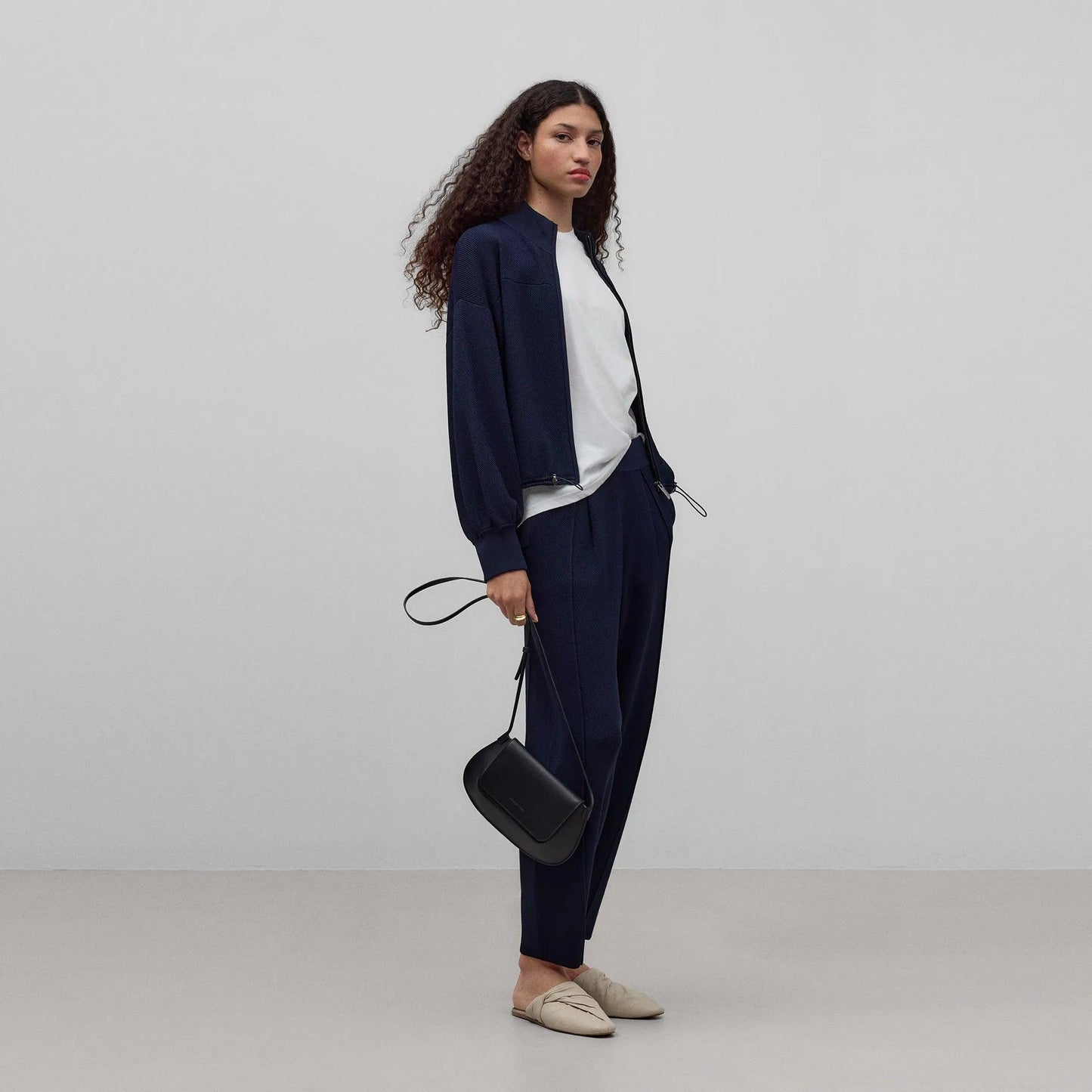 Knitted Pants - Navy Blue - ect.studio