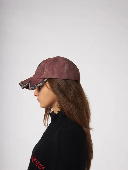 Treated Workers Denim Cap - Burgundy