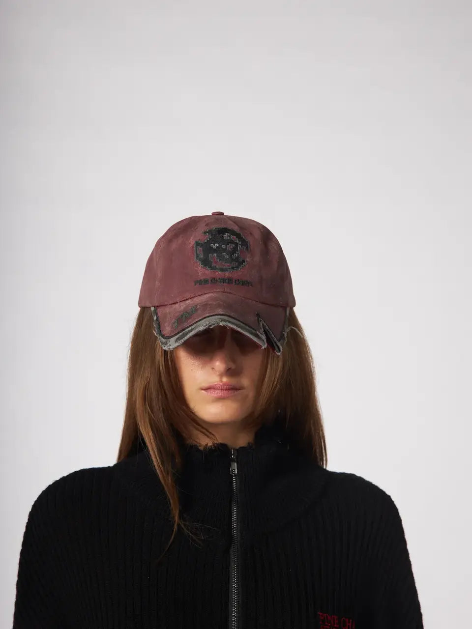 Treated Workers Denim Cap - Burgundy