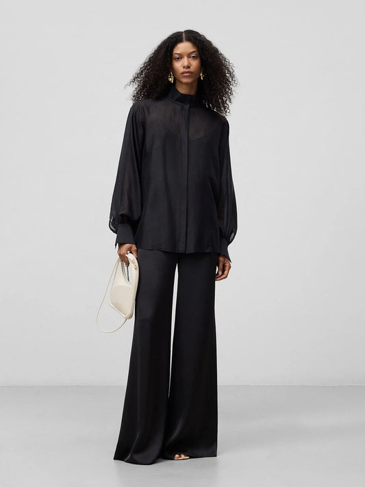 Oversized Semi Sheer Shirt