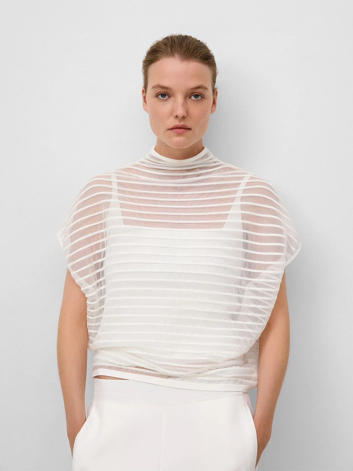 Sheer Striped Sweater Women