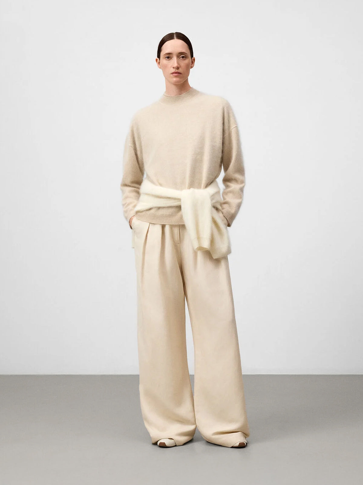 Cashmere Perkins Collar Sweater