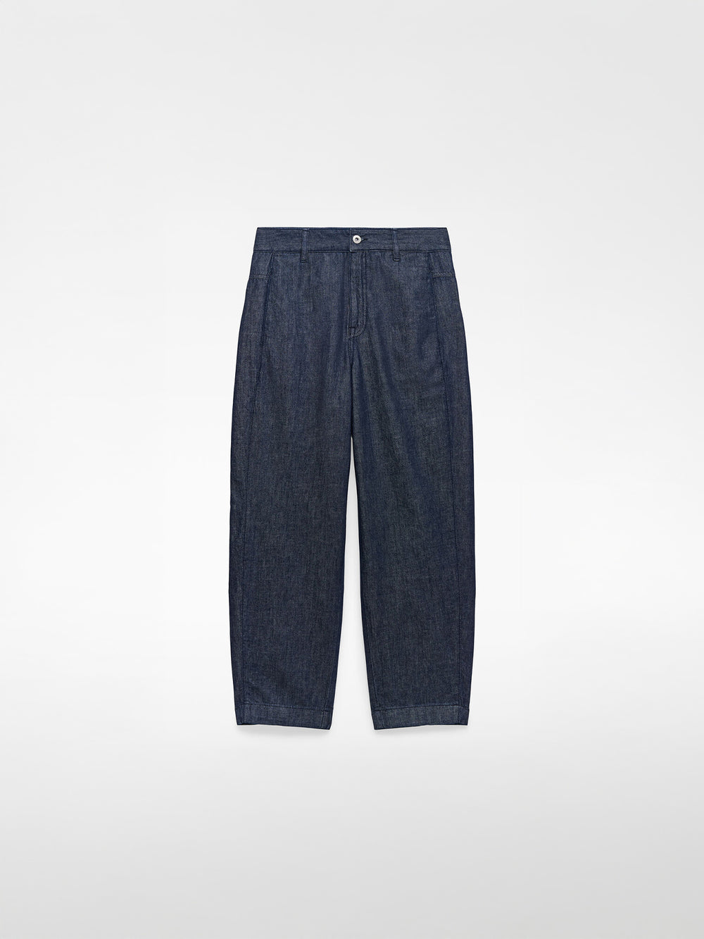 Cotton Denim Barrel Fit Trousers