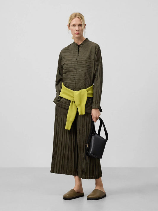 Pleated Wide Leg Trousers