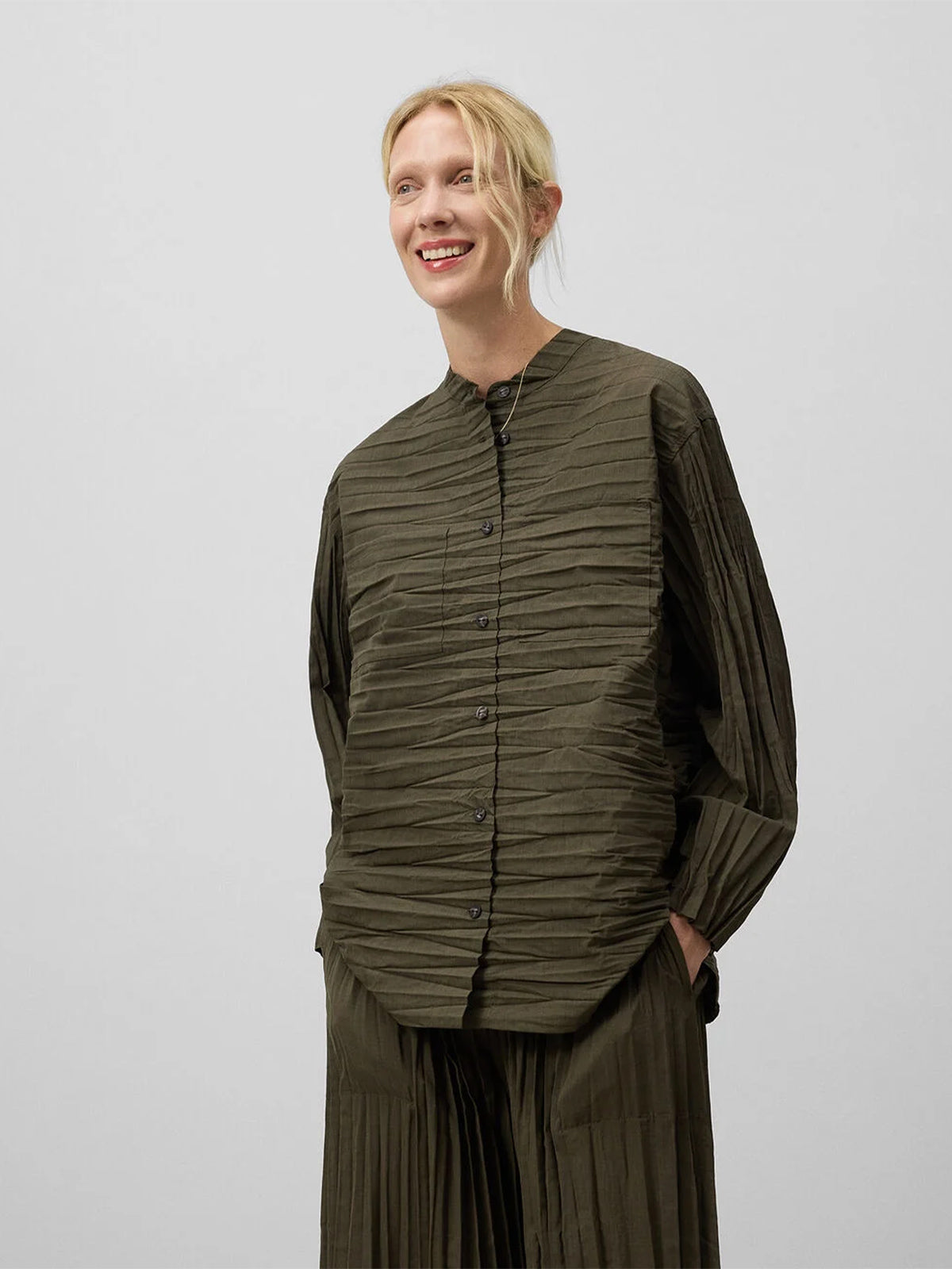 Pleated Overshirt