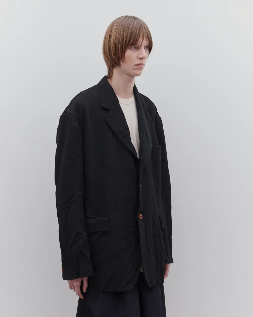 Men's Oversized Woven Jacket - Black