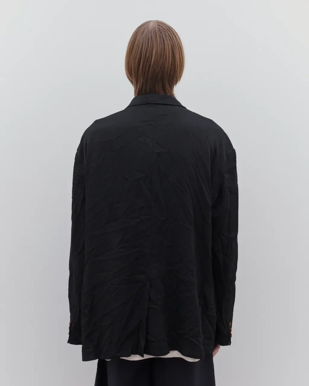 Men's Oversized Woven Jacket - Black