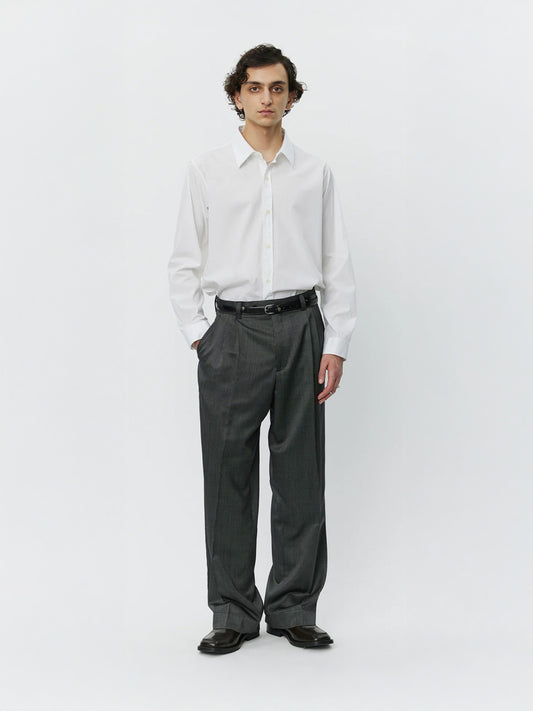 Classic Trousers - Fine Silver Stripe