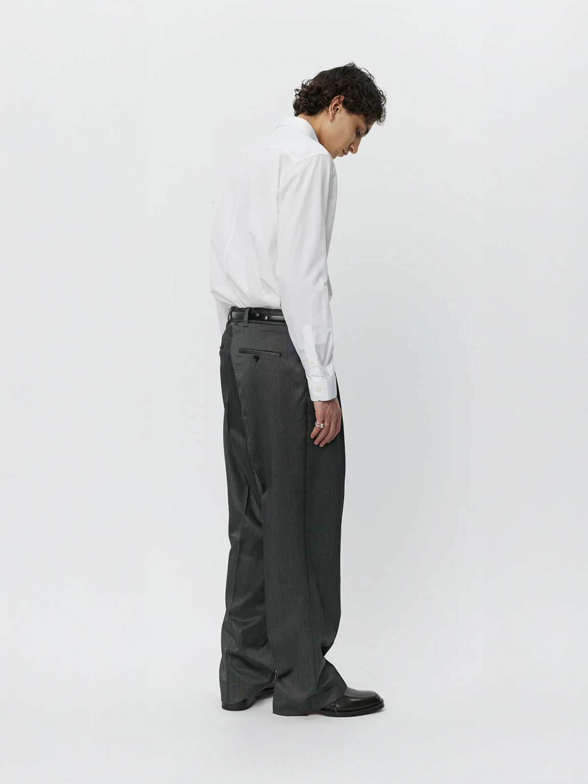 Classic Trousers - Fine Silver Stripe