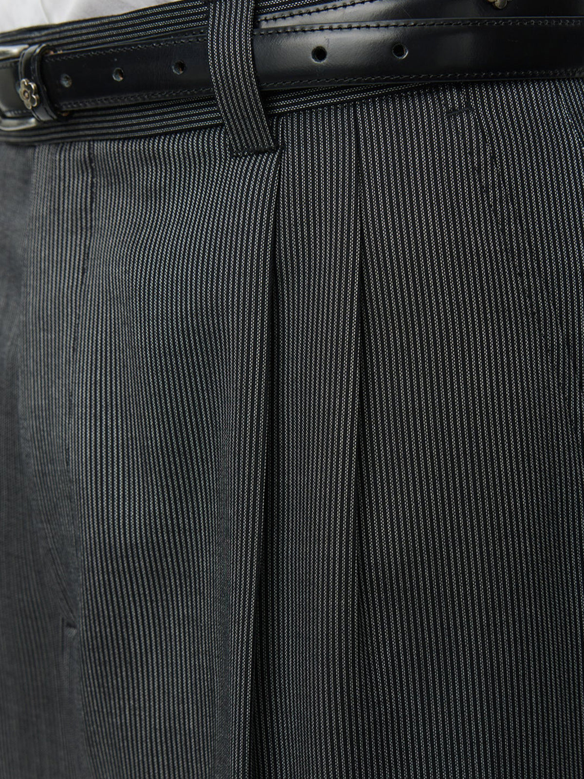 Classic Trousers - Fine Silver Stripe