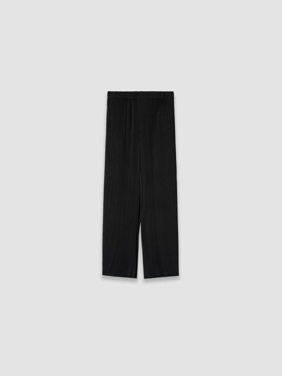 Crinkle Pleated Pants - Black - ect.studio